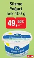 SEK SÜZME YOĞURT 400 G SEK SÜZME YOĞURT 400 G